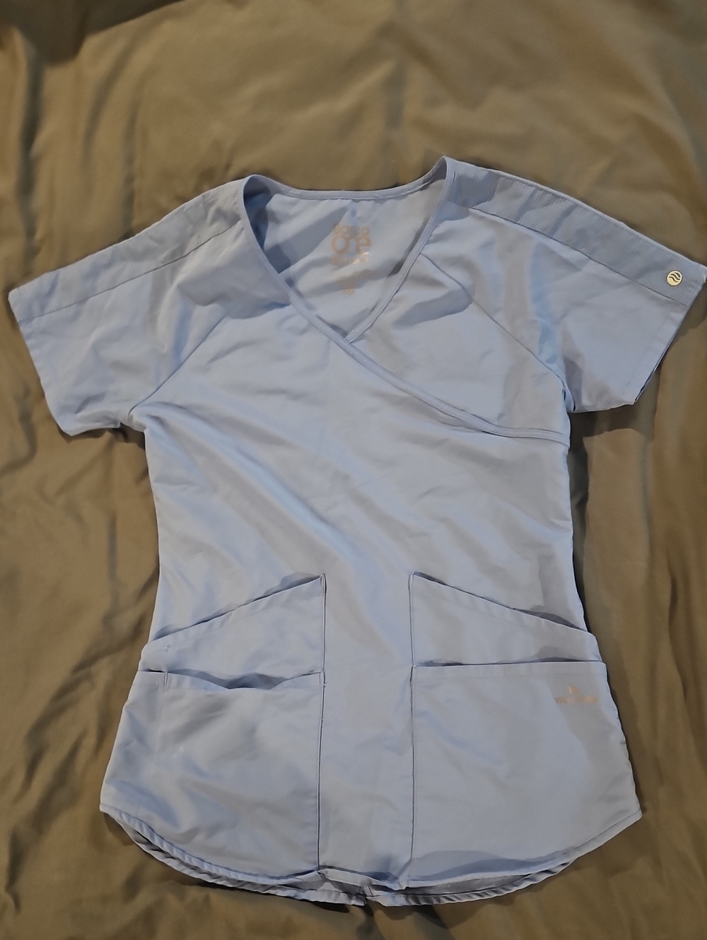 Ceil Blue Women's V-Neck Medical Scrub Top